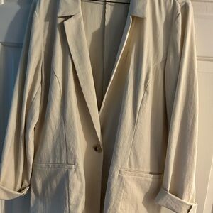 Jones Wear Cream Blazer Lightweight Classic